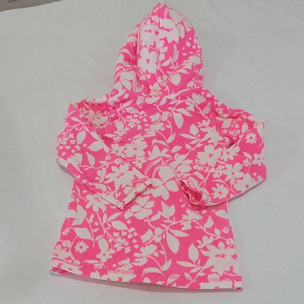 Carter's Bright Pink and White Floral Jacket.Fleece